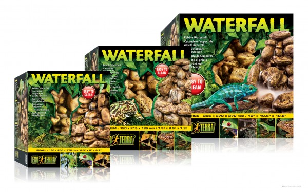Exoterra Wasserfall Kiesel mit Pumpe