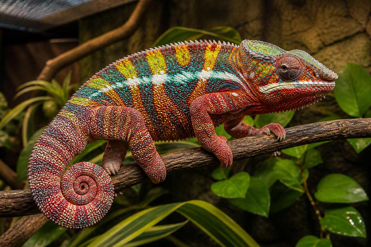 Pantherchamäleon Furcifer Pardalis Pantherchamäleon Furcifer Pardalis