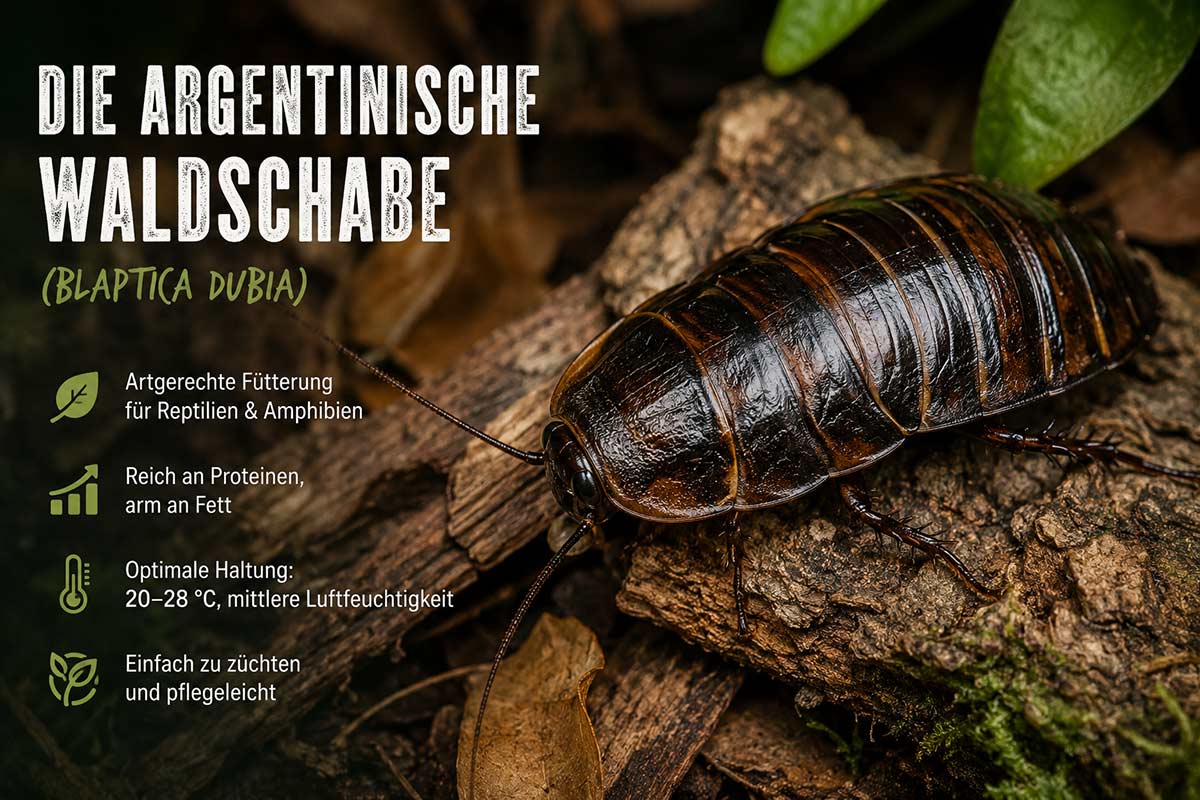 Die Argentinische Waldschabe als Futterinsekt